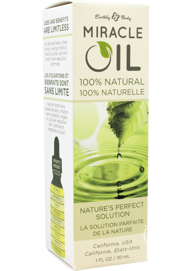 Earthly Body Hemp Seed Miracle Oil – 1oz (with Tea Tree, Vitamin E & Hemp Seed Oil)