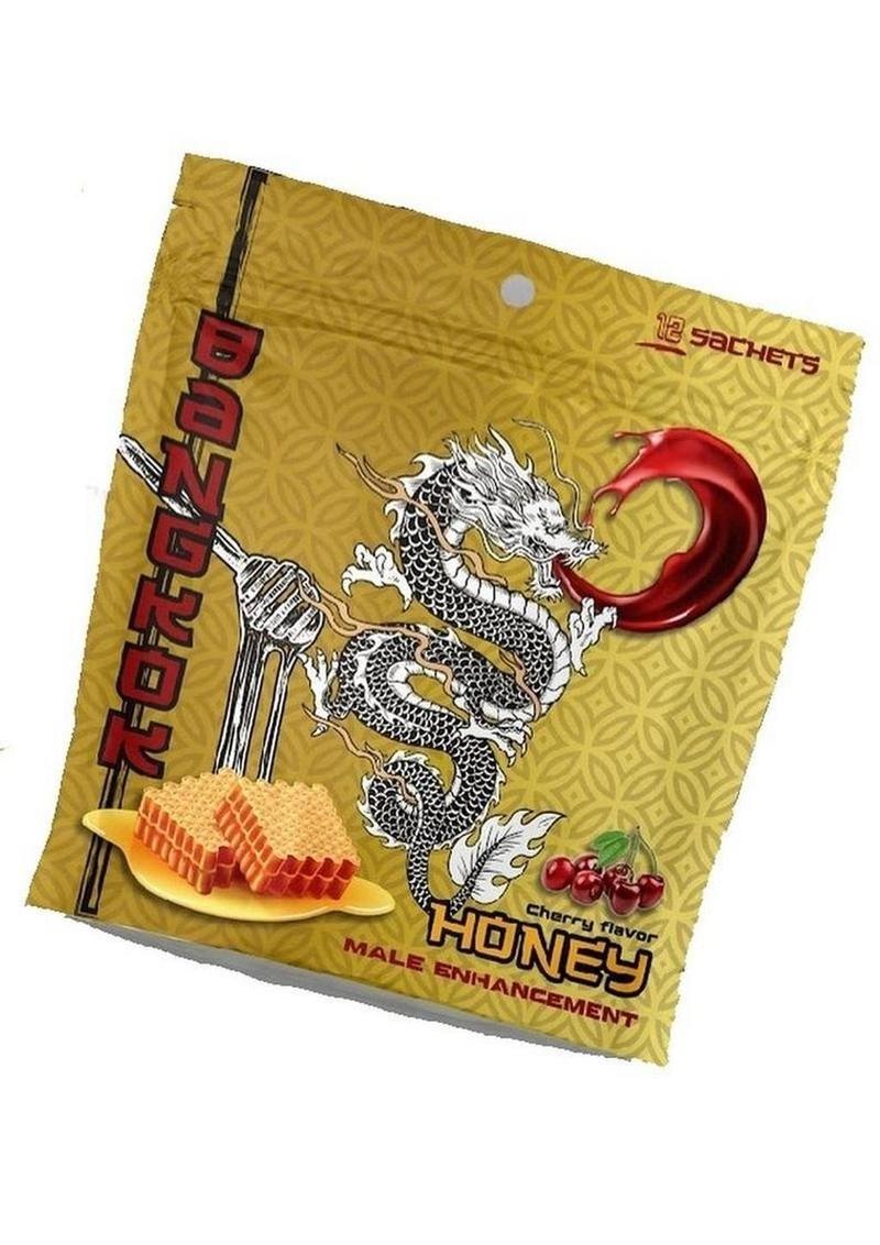 Bangkok Honey Sachets – Cherry Flavored Male Enhancement (12-Pack Bag)