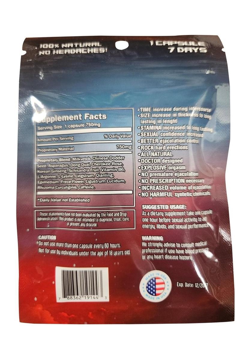 Raging Bull For Him Sensual Enhancement Pills (6 Per Bag)