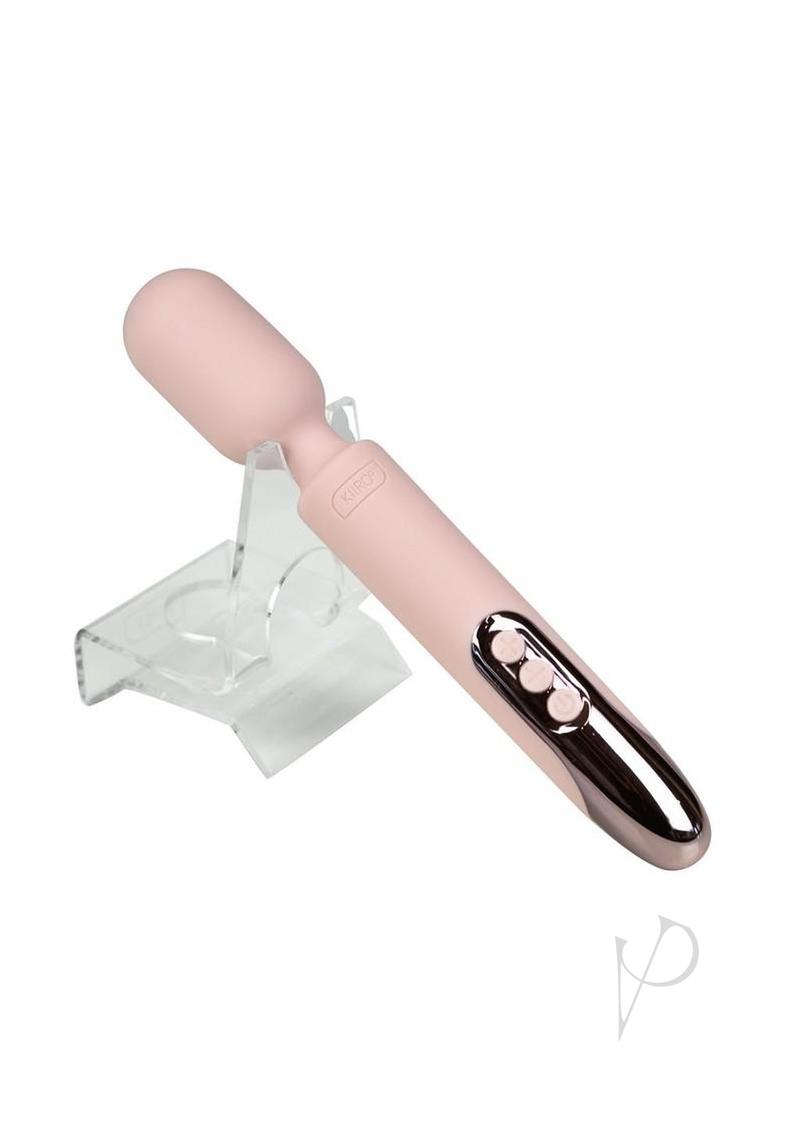 Kiiroo ProWand LED Rechargeable Vibrator – Pink & Gold Luxury Wand