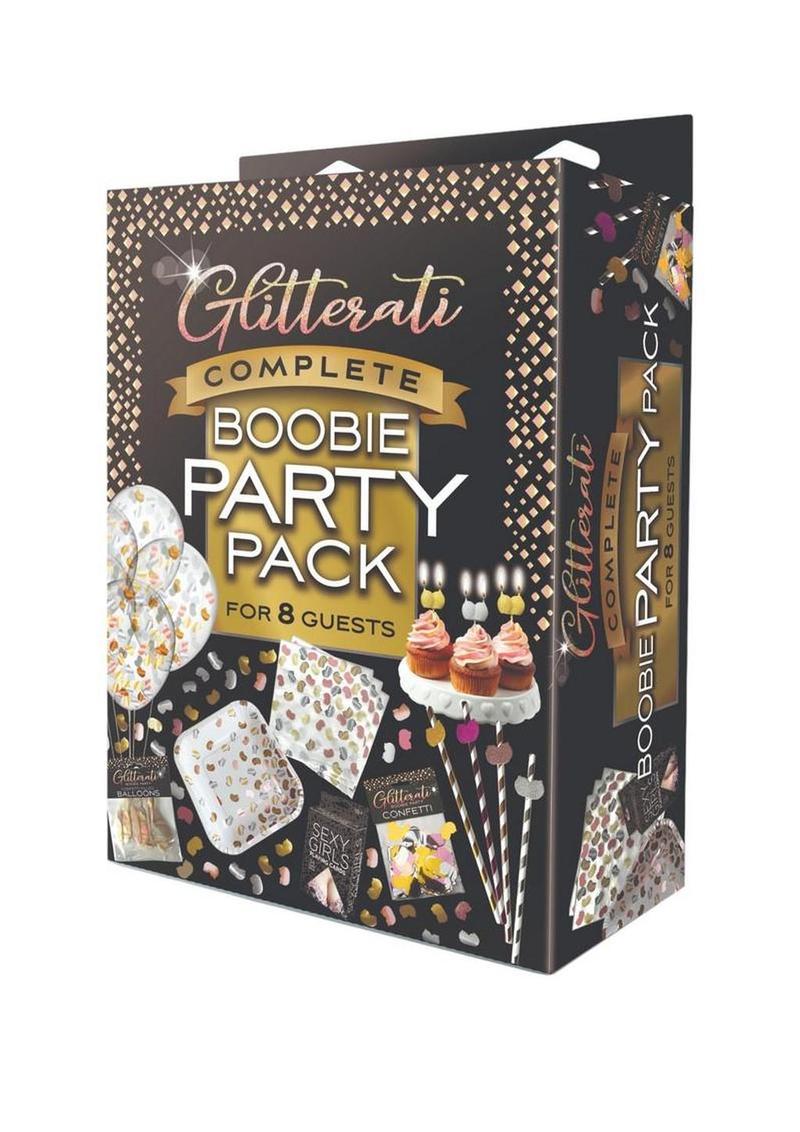 Glitterati Boobie Party Pack – Black & Gold Party Essentials Set