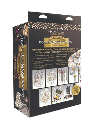 Glitterati Boobie Party Pack – Black & Gold Party Essentials Set