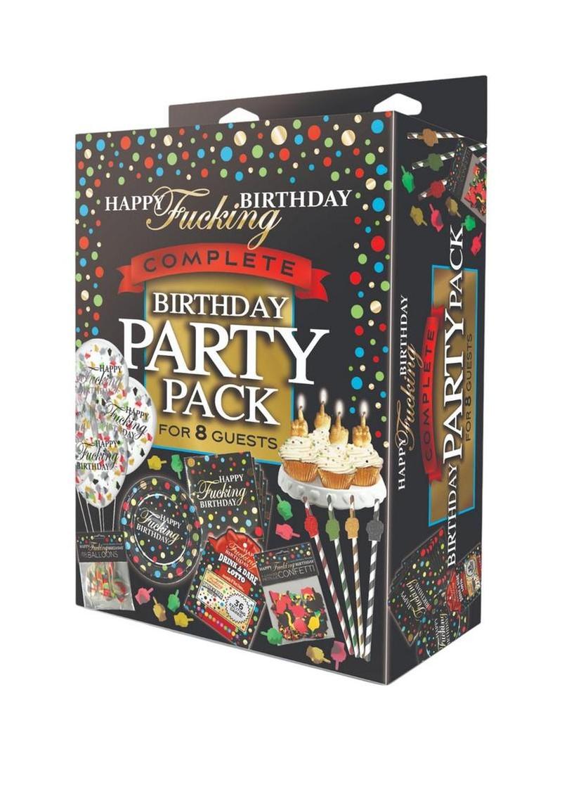 Happy Birthday Party Pack – Black Edition, Bold Celebration Essentials