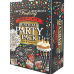 Happy Birthday Party Pack – Black Edition, Bold Celebration Essentials