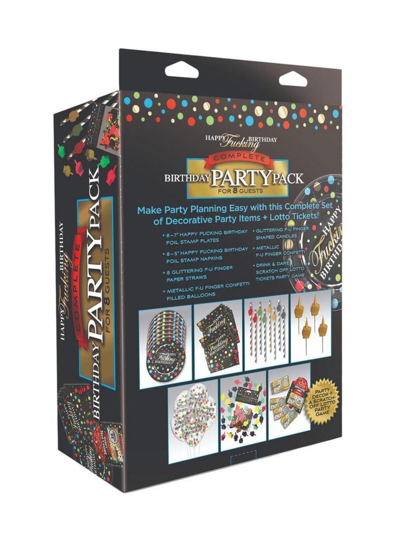 Happy Birthday Party Pack – Black Edition, Bold Celebration Essentials