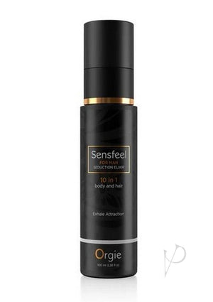 Orgie Sensfeel For Man - 10-in-1 Seduction Elixir for Body & Hair | Pheromone Booster 100ml