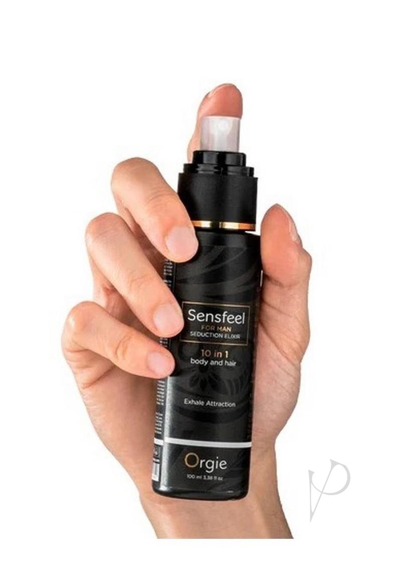 Orgie Sensfeel For Man - 10-in-1 Seduction Elixir for Body & Hair | Pheromone Booster 100ml