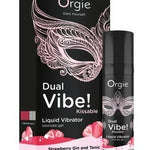 Orgie Dual Vibe Kissable Liquid Vibrator Gel – Strawberry Gin & Tonic Flavor (15ml)
