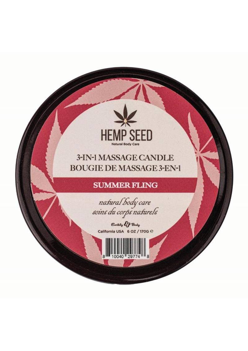 Earthly Body Hemp Seed 3-in-1 Massage Candle – Summer Fling (6oz)
