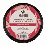 Earthly Body Hemp Seed 3-in-1 Massage Candle – Summer Fling (6oz)