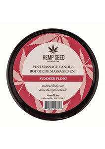 Earthly Body Hemp Seed 3-in-1 Massage Candle – Summer Fling (6oz)