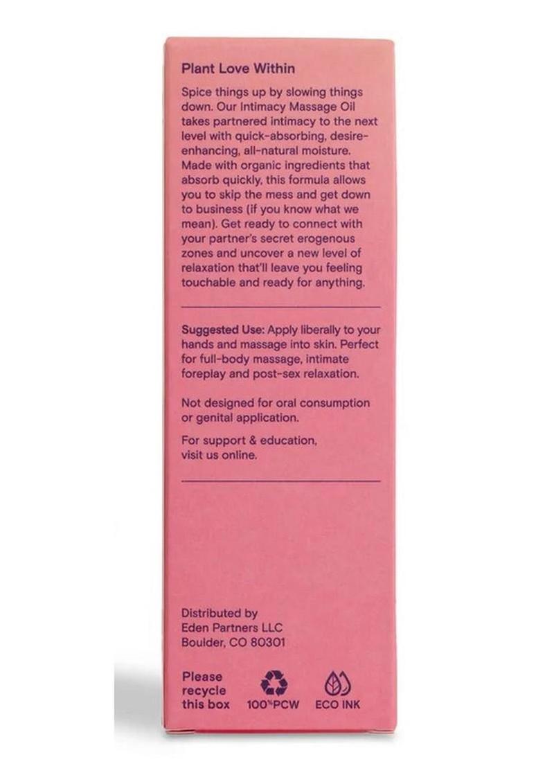 Foria Intimacy Massage Oil with Organic Botanicals – 4oz