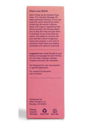 Foria Intimacy Massage Oil with Organic Botanicals – 4oz