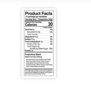 Better Sex Male Enhancement Gummies – Blue Raspberry (2gummies per pack)