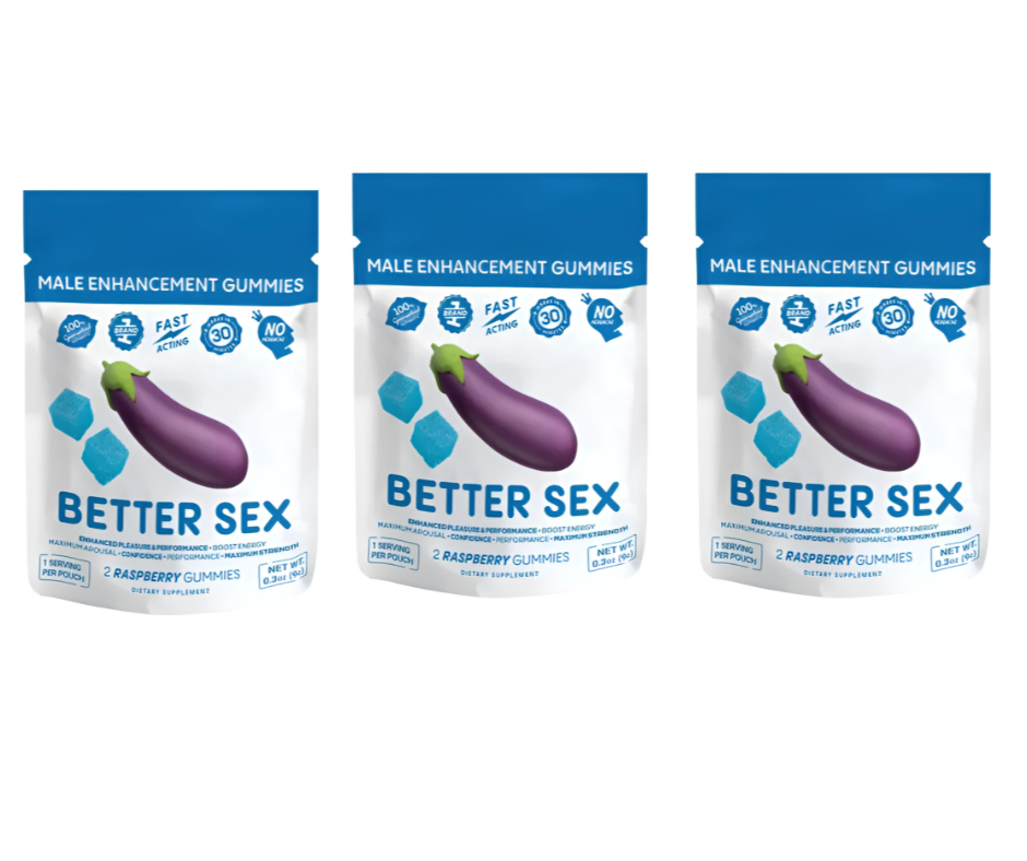 Better Sex Male Enhancement Gummies – Blue Raspberry (2gummies per pack)