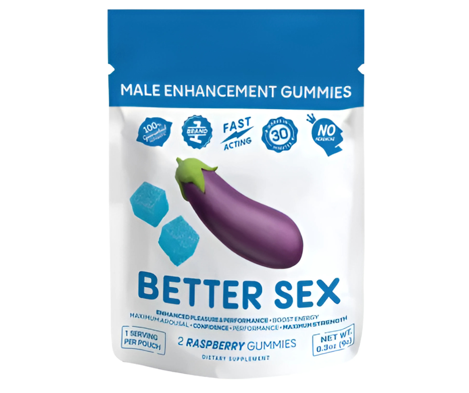 Better Sex Male Enhancement Gummies – Blue Raspberry (2gummies per pack)