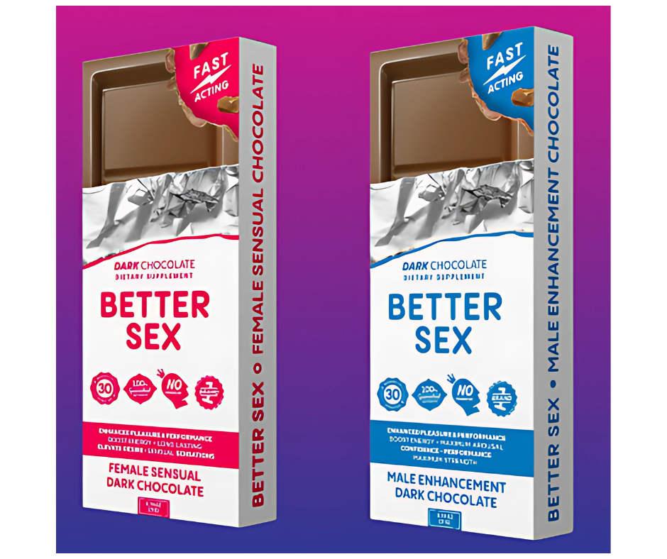 Better Sex Female Sensual Dark Chocolate Bar – Single (1ct, 3ct,6ct)