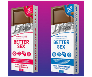 Better Sex Female Sensual Dark Chocolate Bar – Single (1ct, 3ct,6ct)