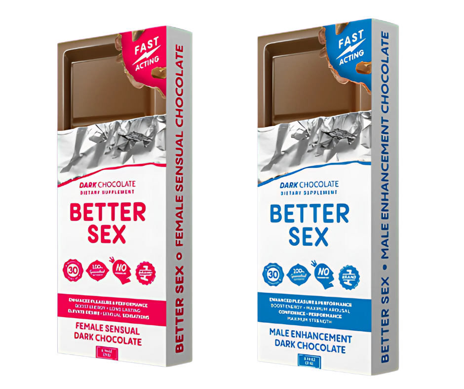 Better Sex Female Sensual Dark Chocolate Bar – Single (1ct, 3ct,6ct)