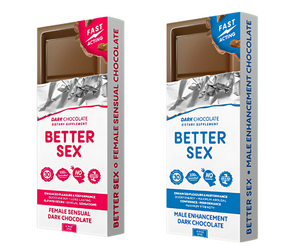 Better Sex Female Sensual Dark Chocolate Bar – Single (1ct, 3ct,6ct)