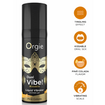 Orgie Dual Vibe Kissable Liquid Vibrator Gel – Piña Colada Flavor (15ml)
