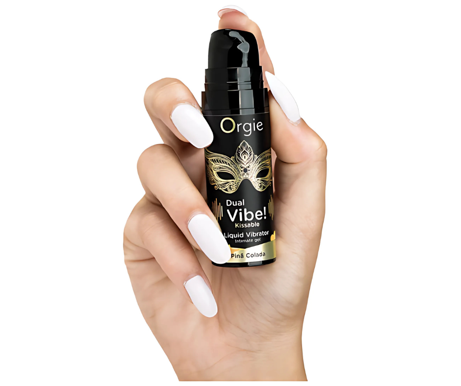Orgie Dual Vibe Kissable Liquid Vibrator Gel – Strawberry Gin & Tonic Flavor (15ml)