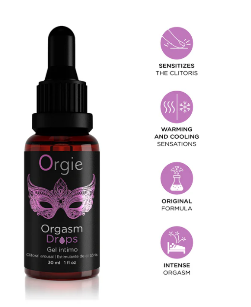 Orgie Orgasm Drops – Clitoral Arousal Serum | Warming & Cooling Intimate Gel | 30ml