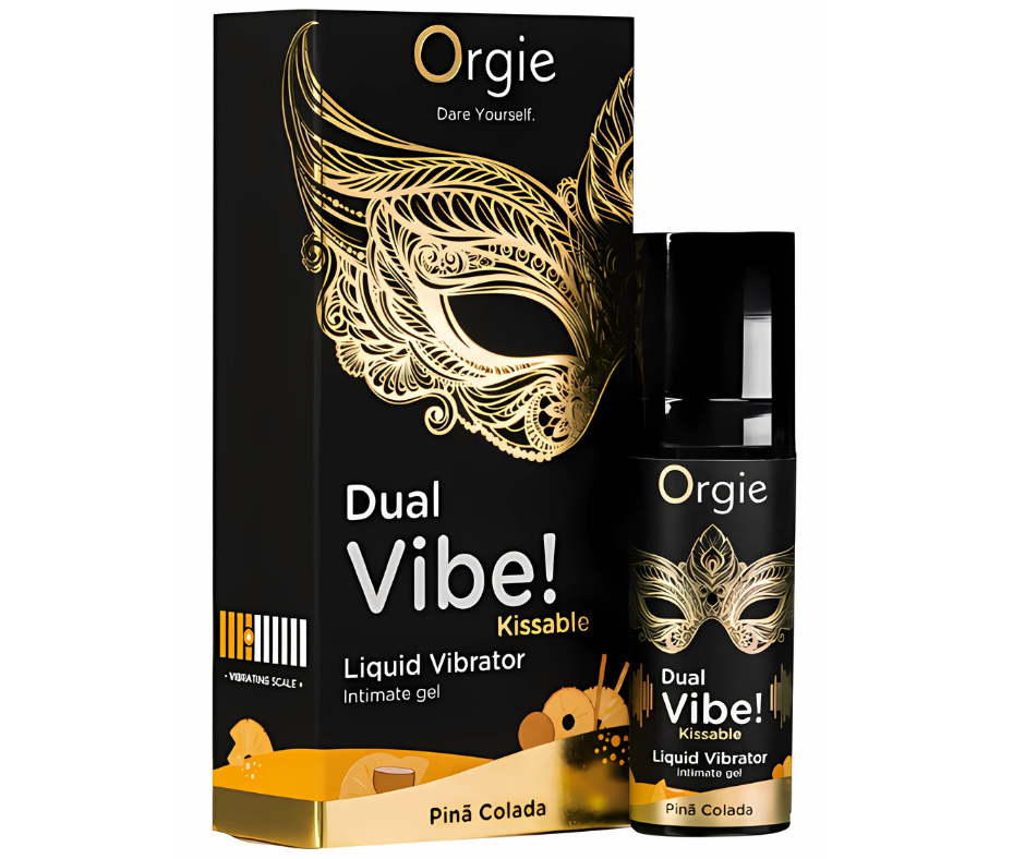 Orgie Dual Vibe Kissable Liquid Vibrator Gel – Piña Colada Flavor (15ml)