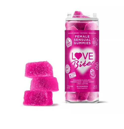 Love Bites Female Sensual Gummies – Strawberry (30ct, 250mg)