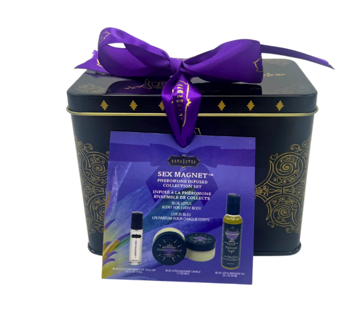 Kama Sutra Sex Magnet Blue Lotus Gift Set – Pheromone-Infused 3-Piece Collection