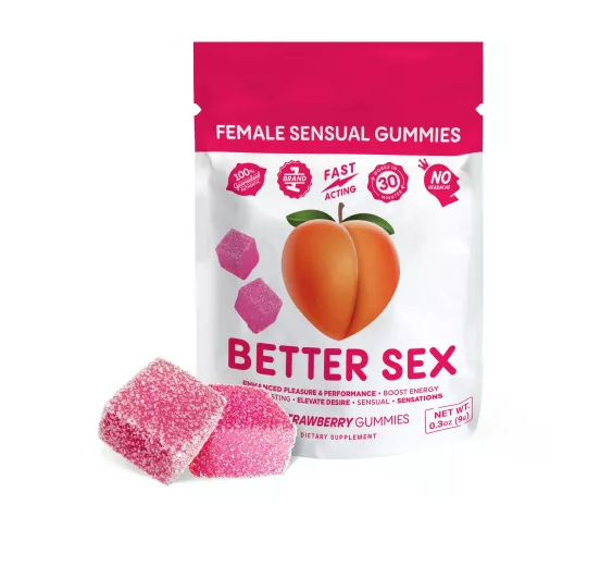 Better Sex Female Enhancement Gummies – Strawberry (2ct Pack)