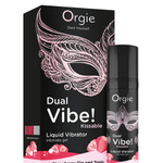 Orgie Dual Vibe Kissable Liquid Vibrator Gel – Strawberry Gin & Tonic Flavor (15ml)