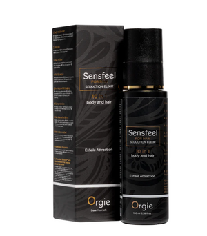 Orgie Sensfeel For Man - 10-in-1 Seduction Elixir for Body & Hair | Pheromone Booster 100ml