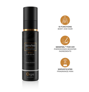 Orgie Sensfeel For Man - 10-in-1 Seduction Elixir for Body & Hair | Pheromone Booster 100ml