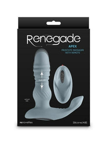Renegade Apex Rechargeable Silicone Prostate Massager – Gray | Remote Controlled