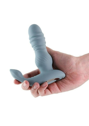 Renegade Apex Rechargeable Silicone Prostate Massager – Gray | Remote Controlled