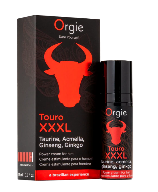 Orgie Touro XXXL Erection Enhancer Cream for Men – Power Formula with Ginseng & Ginkgo | 15ml